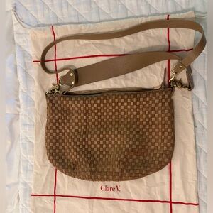 Clare V Moyen Messenger Bag - Clay Suede & Leather
